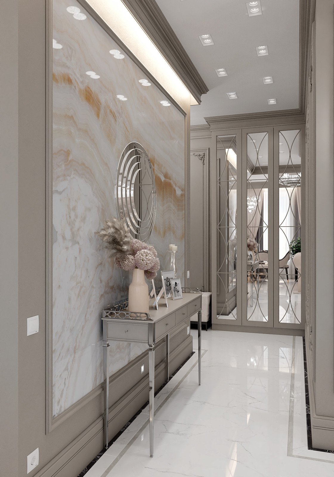 Гостиная в современном стиле в ЖК "Сердце Столицы"