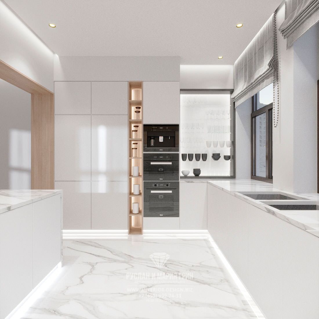 Дизайн интерьера кухни-столовой в современном стиле