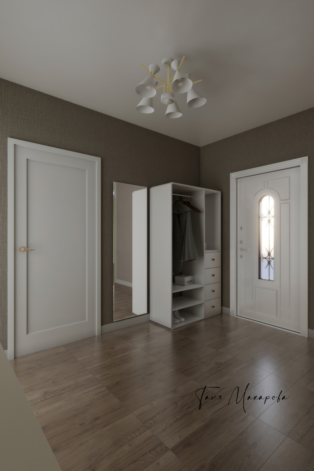 Обложка проекта: Кухня-столовая-коридор