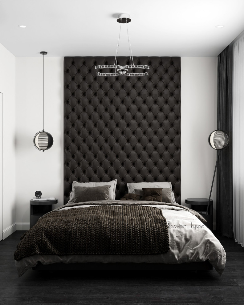 Черно-белая мастер-спальня