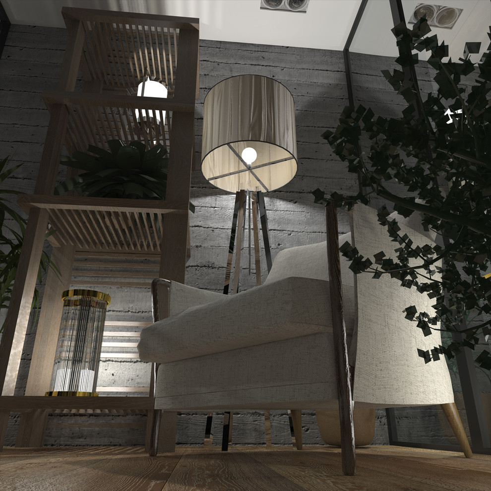 Дом из четырех 40-ft HC морских контейнеров. Интерьер