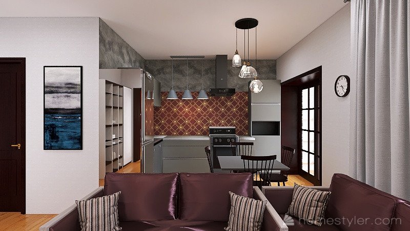 Вид на кухонную зону