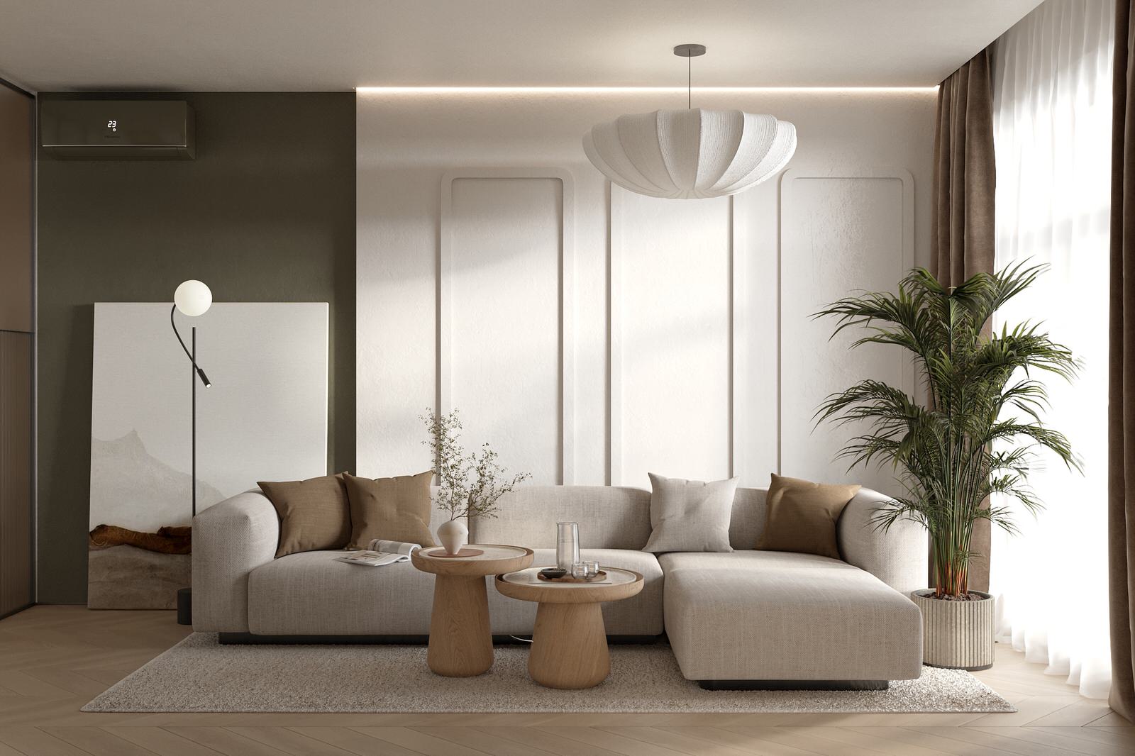 Проект 2-х уровневой квартире в эко-стиле.