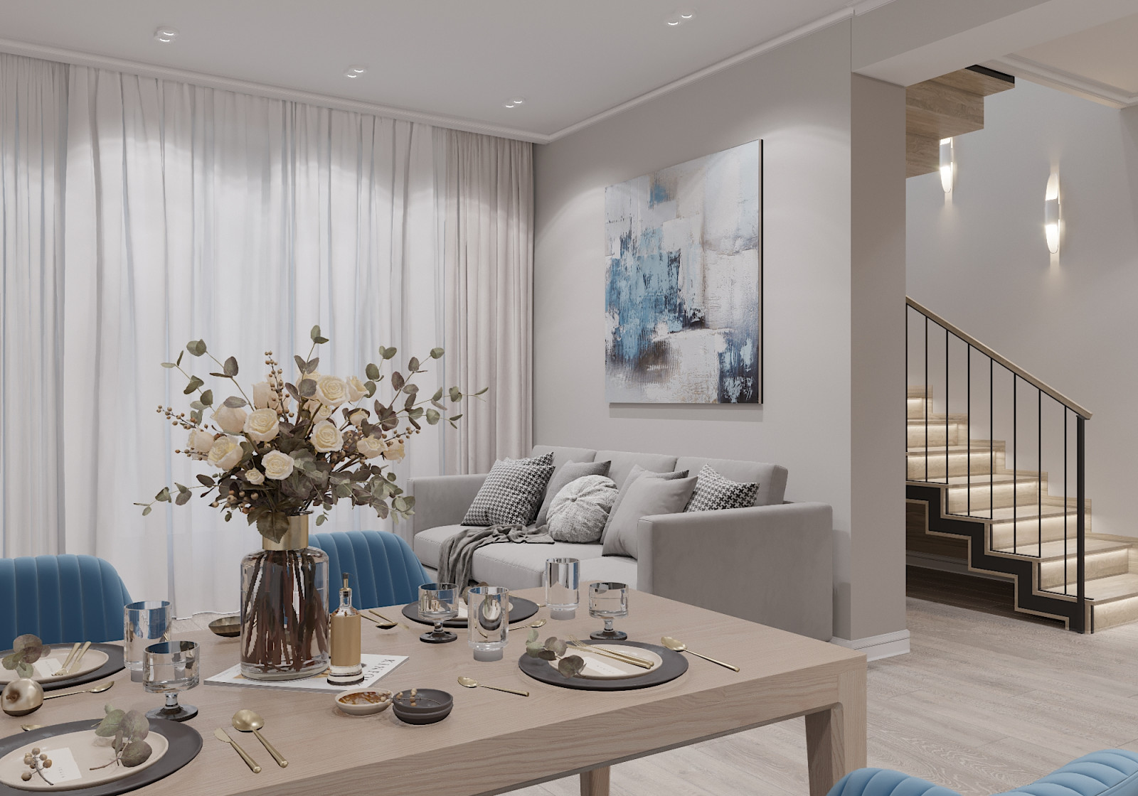 Дом в теплых оттенках