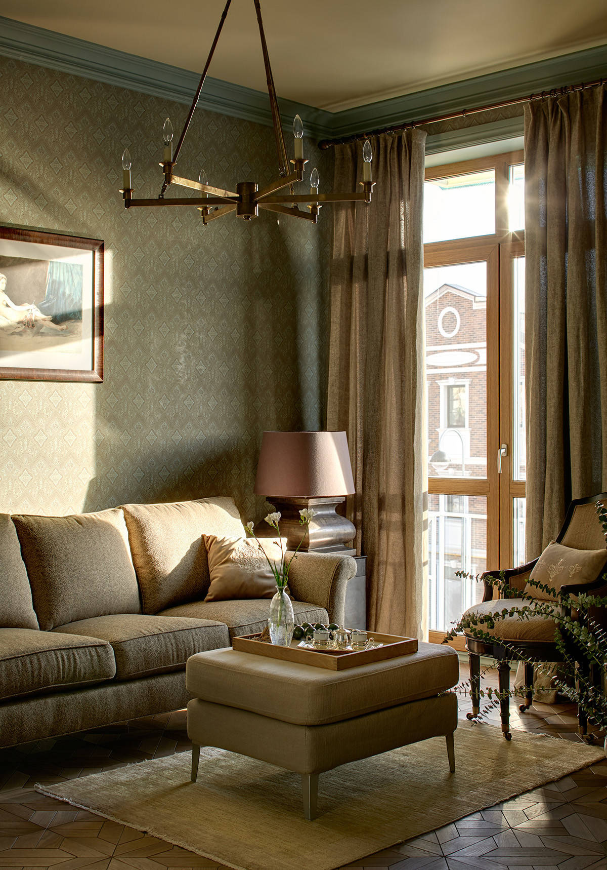 Houzz тур: Таунхаус с зелёными стенами и второй кухней