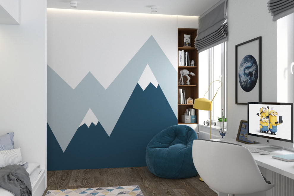 Монохромный с деревом