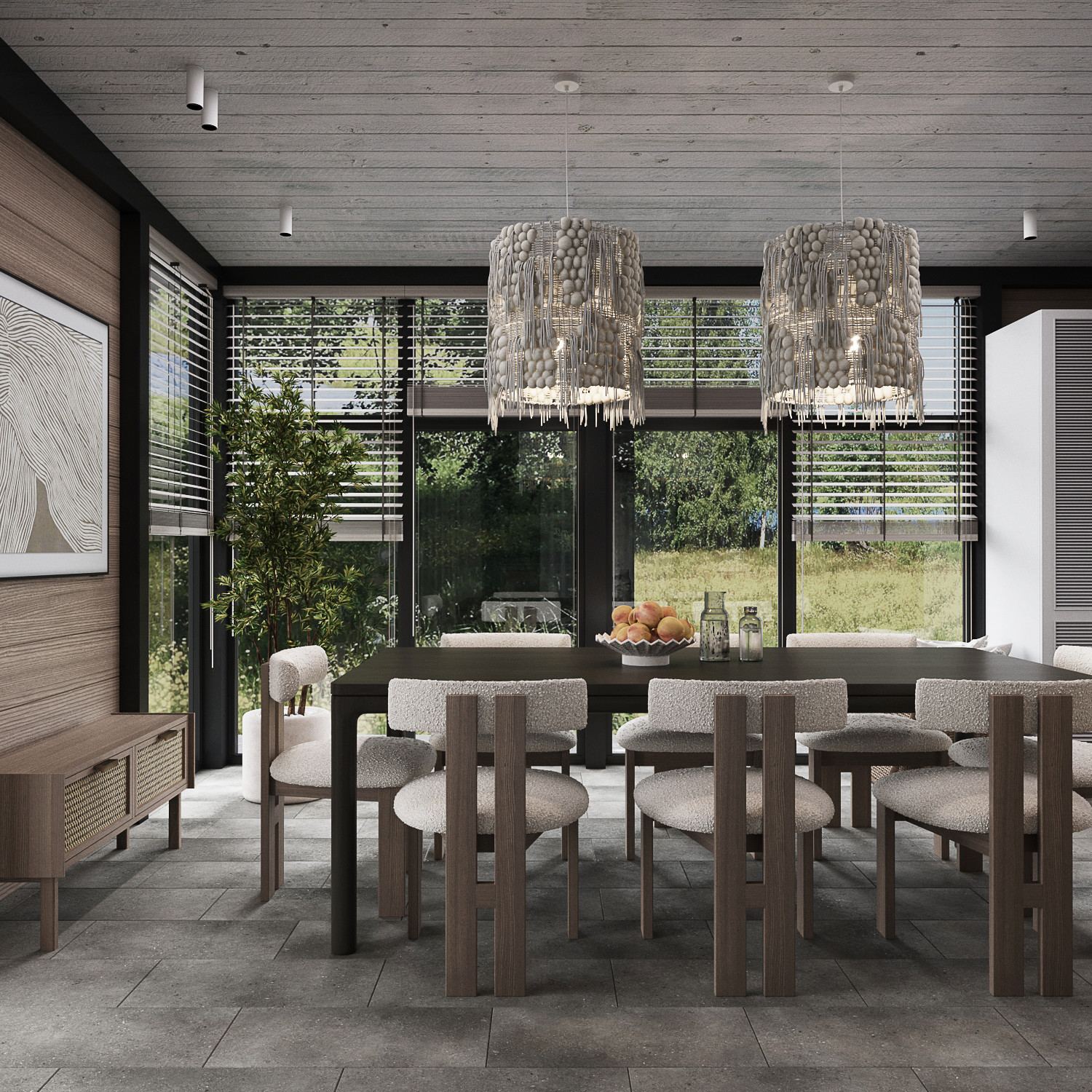 Частный дом в стиле джапанди