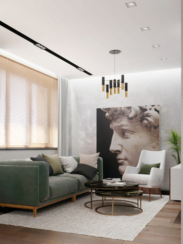 Дизайн проект квартиры 56 м2, Skyline, Казань, 2021г.