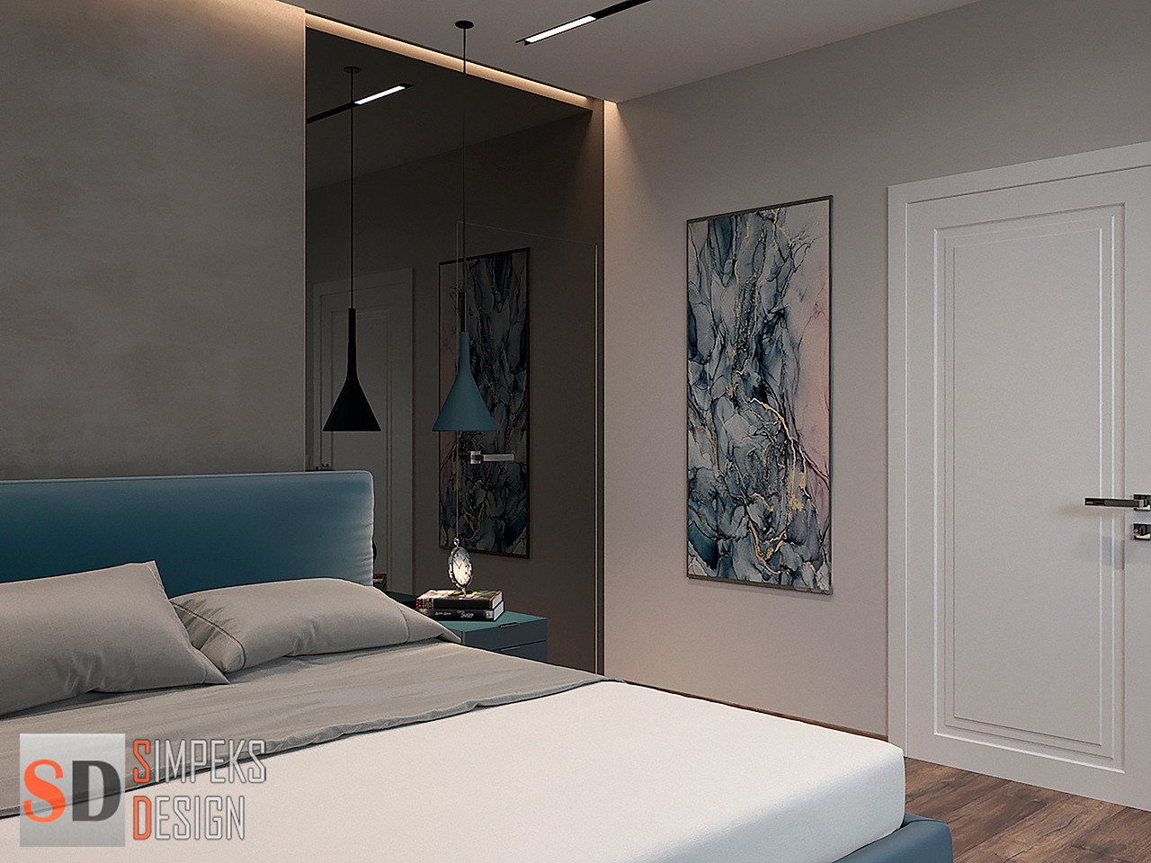 Hidden door in the bedroom