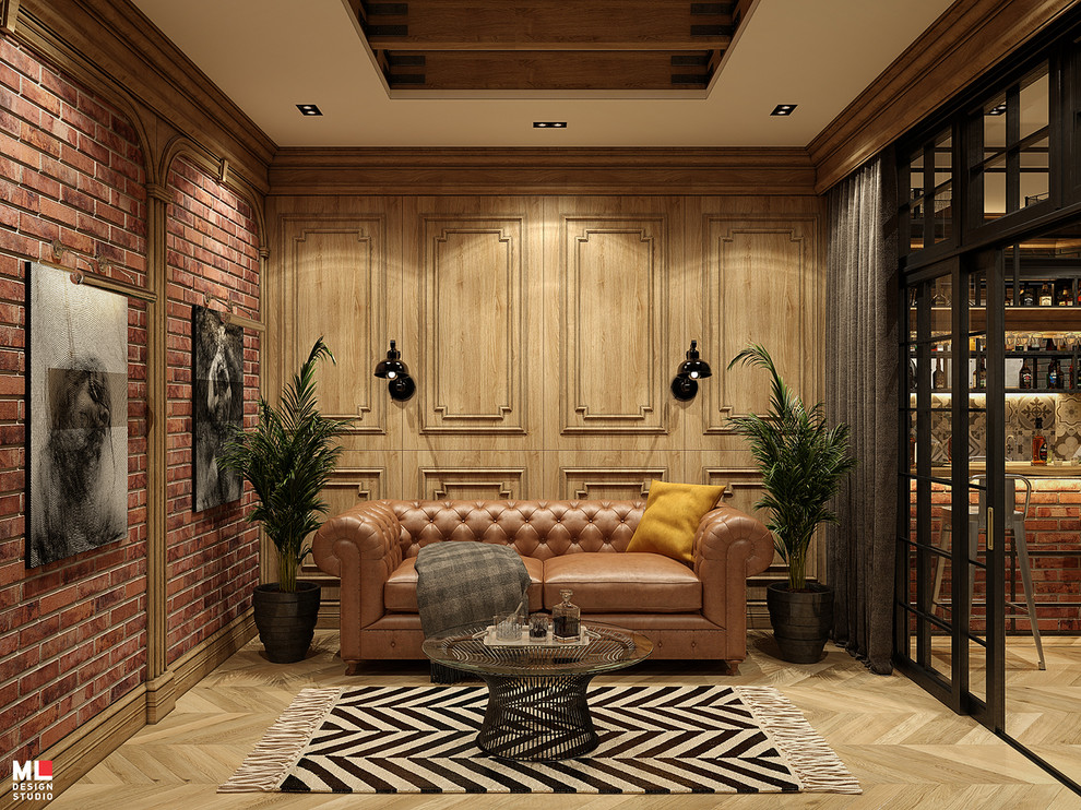 Интерьер трехэтажного дома. Цокольный этаж.