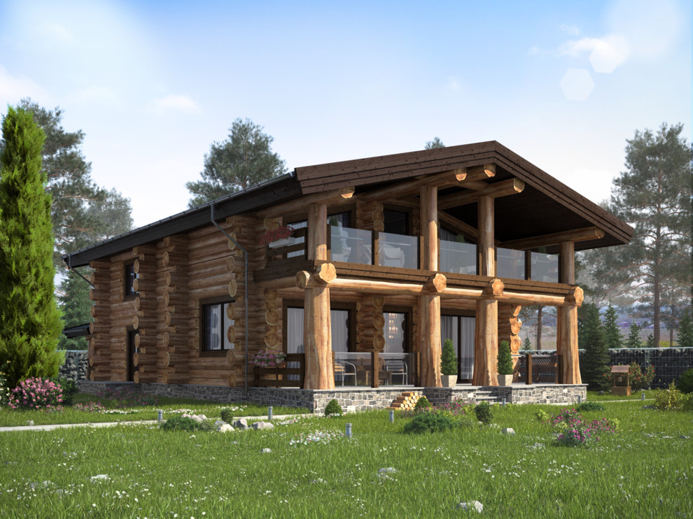 Дом из бревна ручной рубки