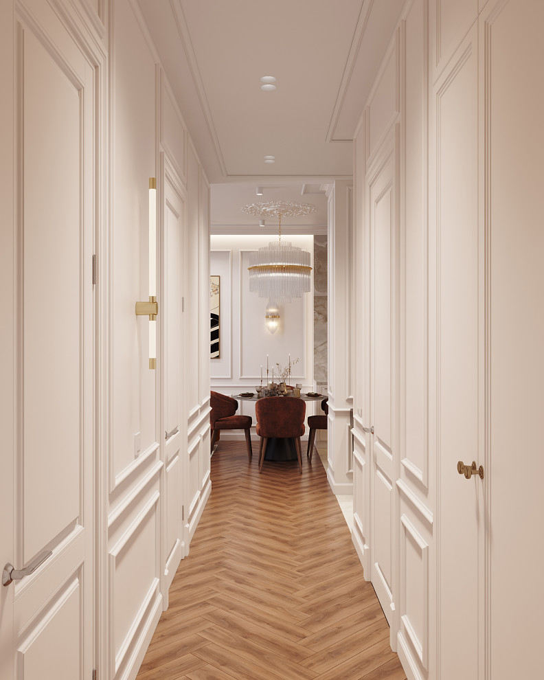 Обложка проекта: Апартаменты в ЖК Серебряный фонтан в неоклассическом стиле. Визуализация