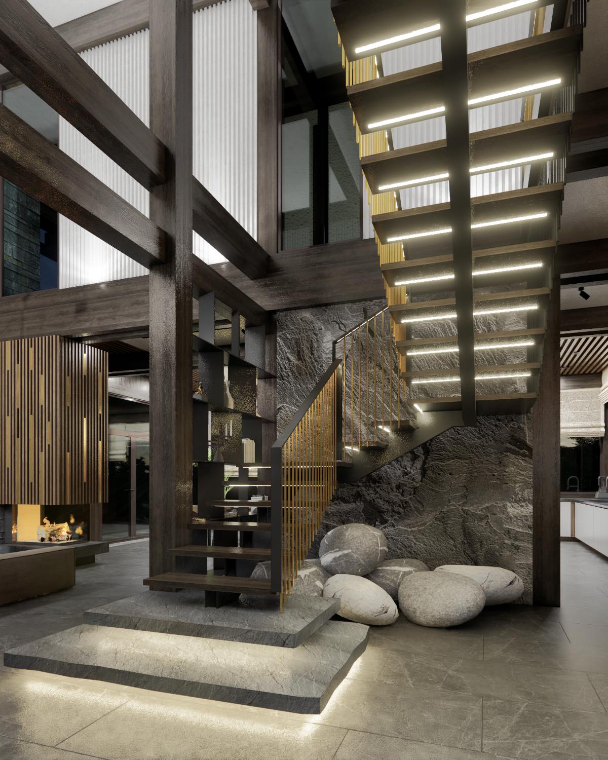 Living room/Stair hall (Forest line)