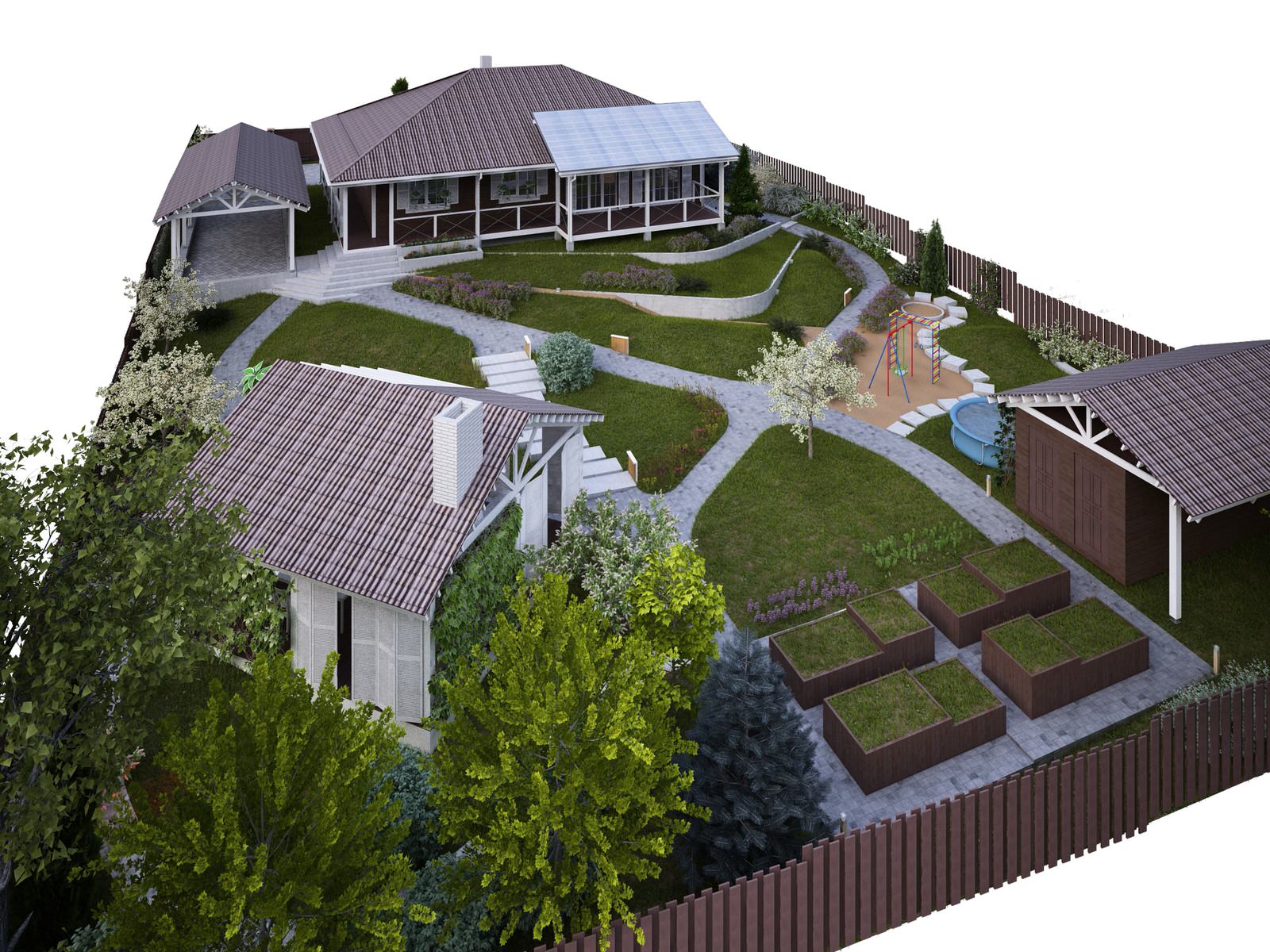 Обложка проекта: Ландшафтная архитектура участка частного дома в Красноярске