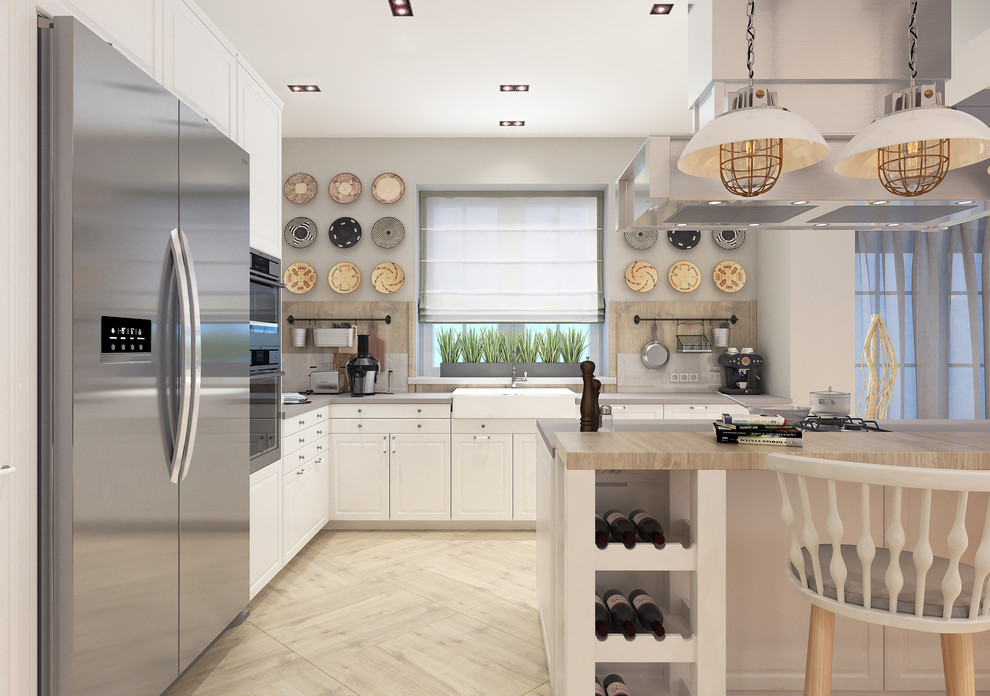 Гостиная в деревянном доме из клеенного бруса