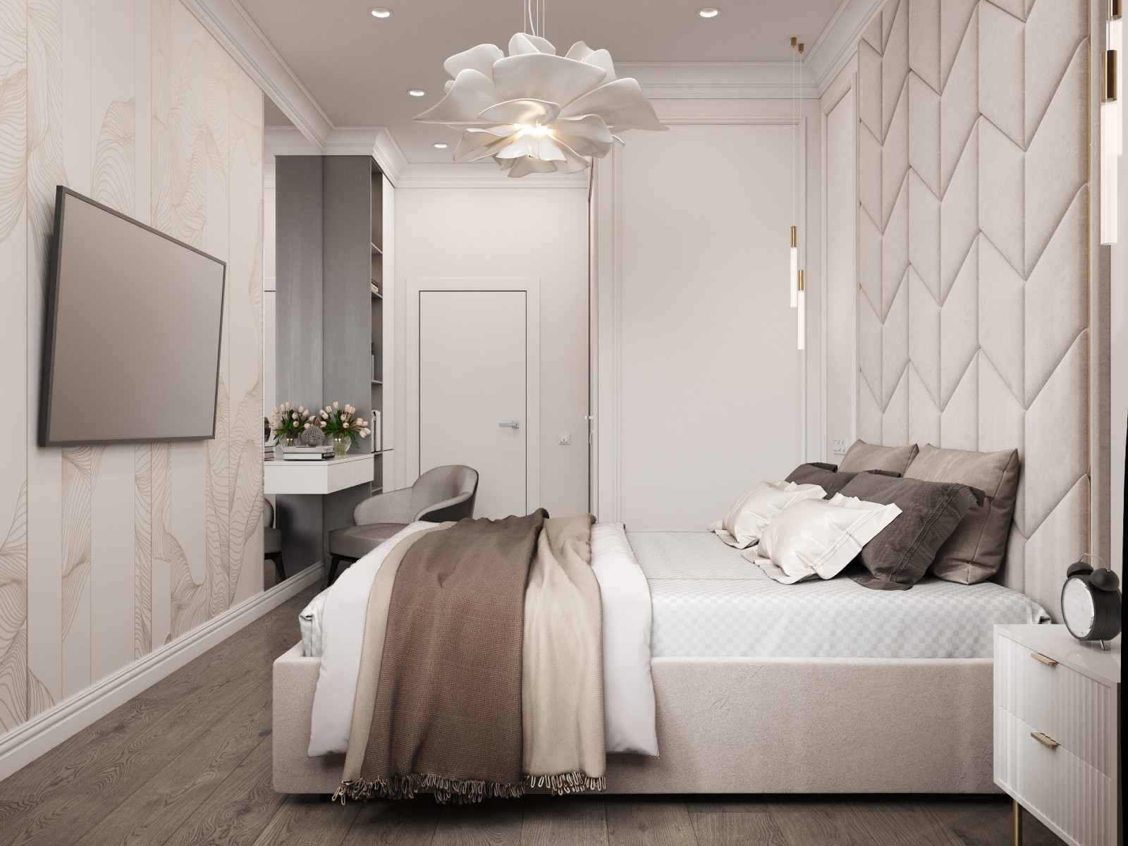 Проект спальни для семьи из Москвы