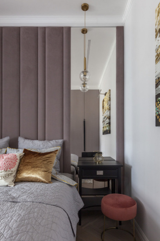 Мягкие стеновые панели в спальне