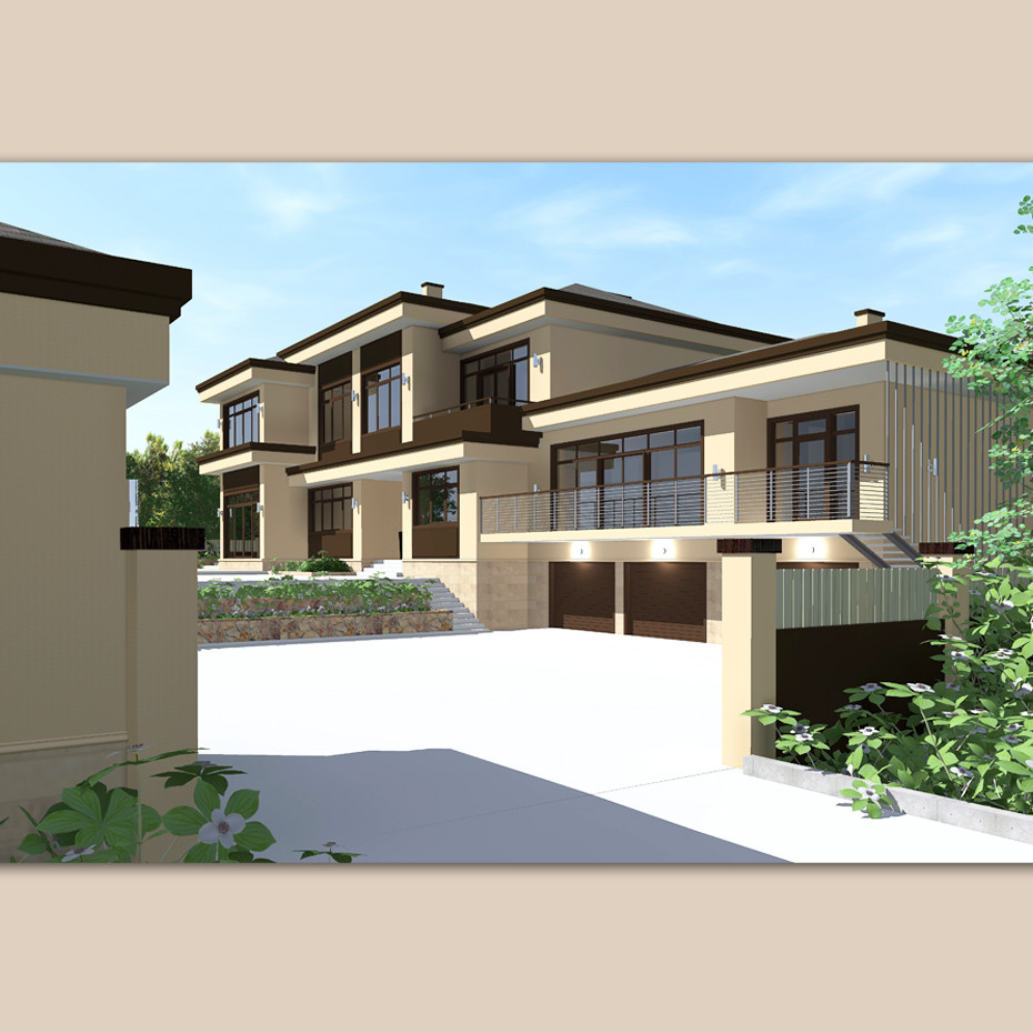 Обложка проекта: Эскизный (рабочий) проект жилого 2х этажного дома