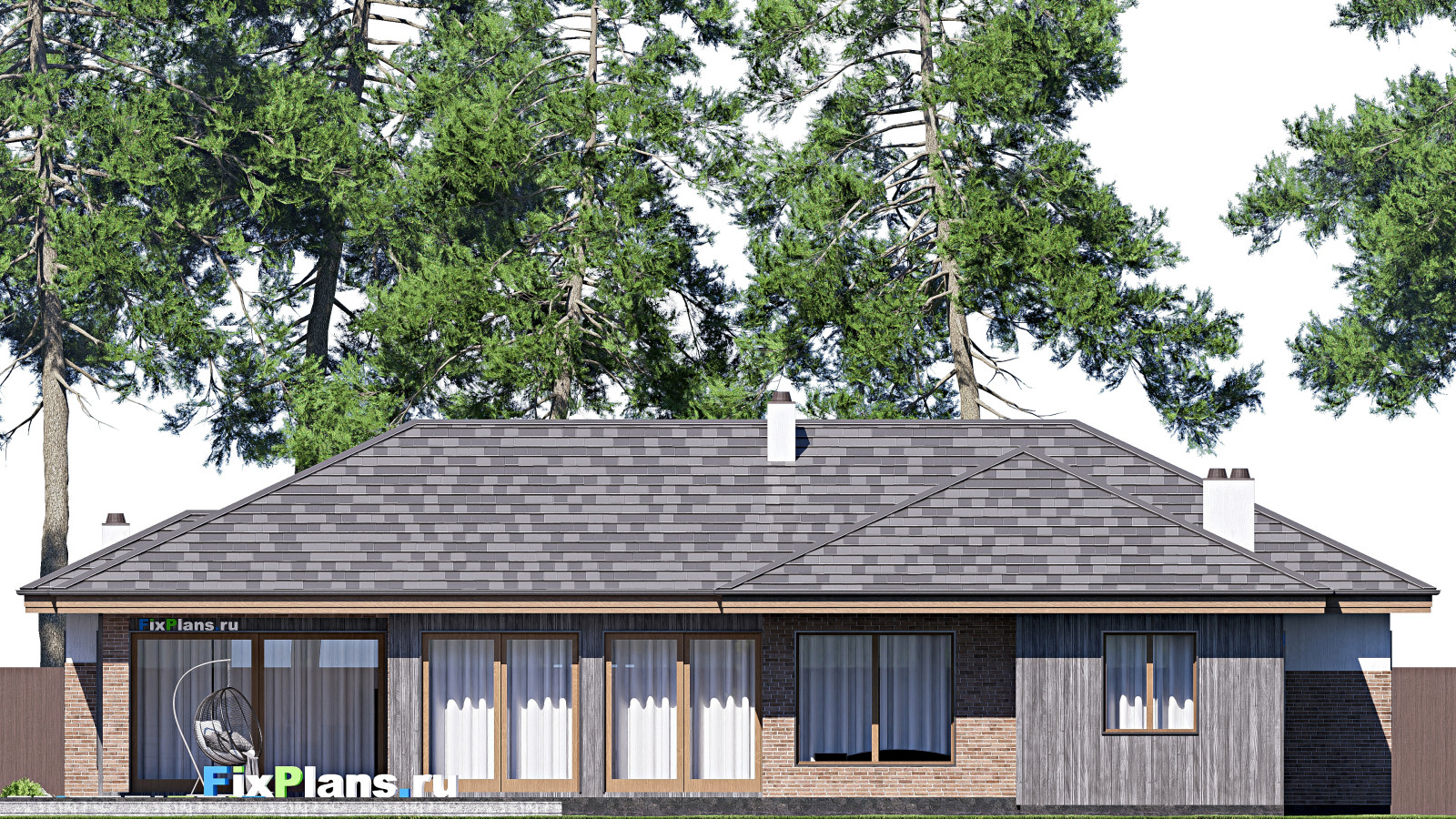 Проект одноэтажного дома 24х22м S348м2 F-15740