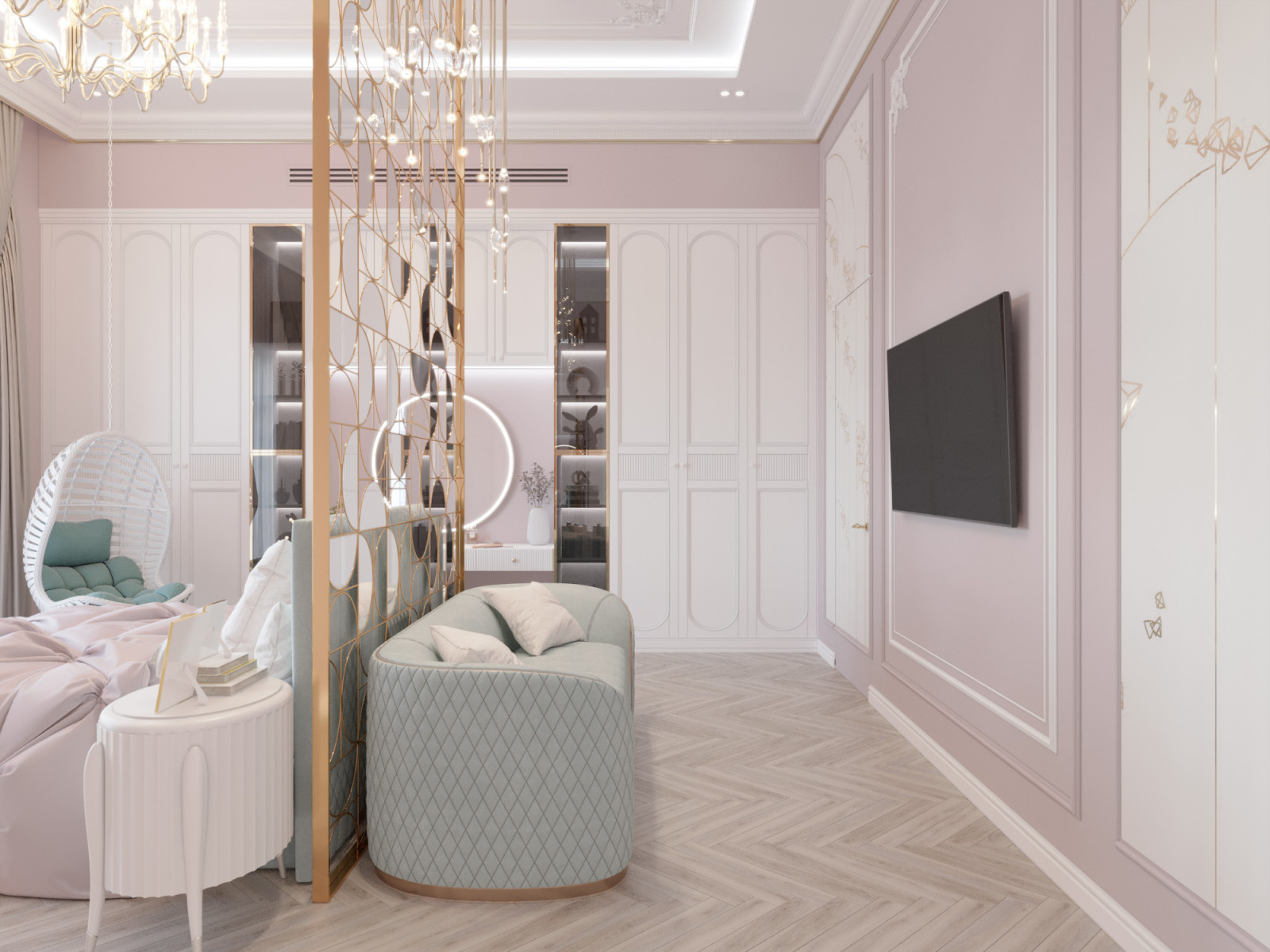 Большая детская с перегородкой