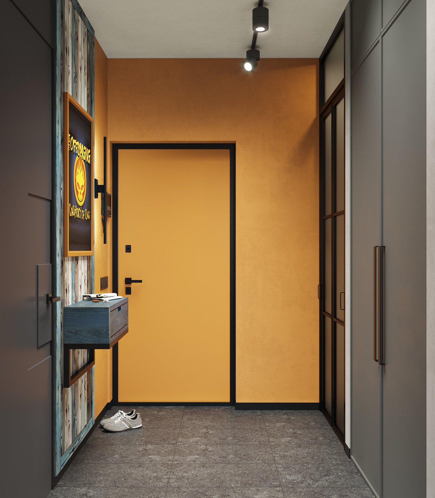 Обложка проекта: Проект квартиры 34м2 "Original Prankster" для юного начинающего художника