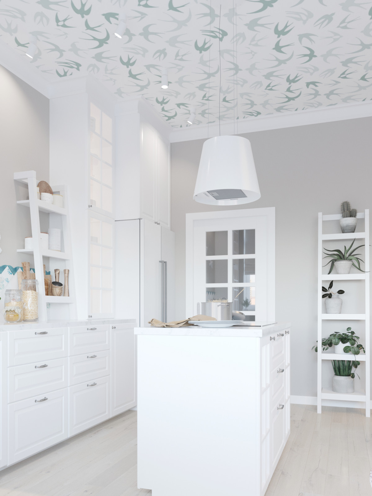 Дизайн санузла и кухни-гостиной