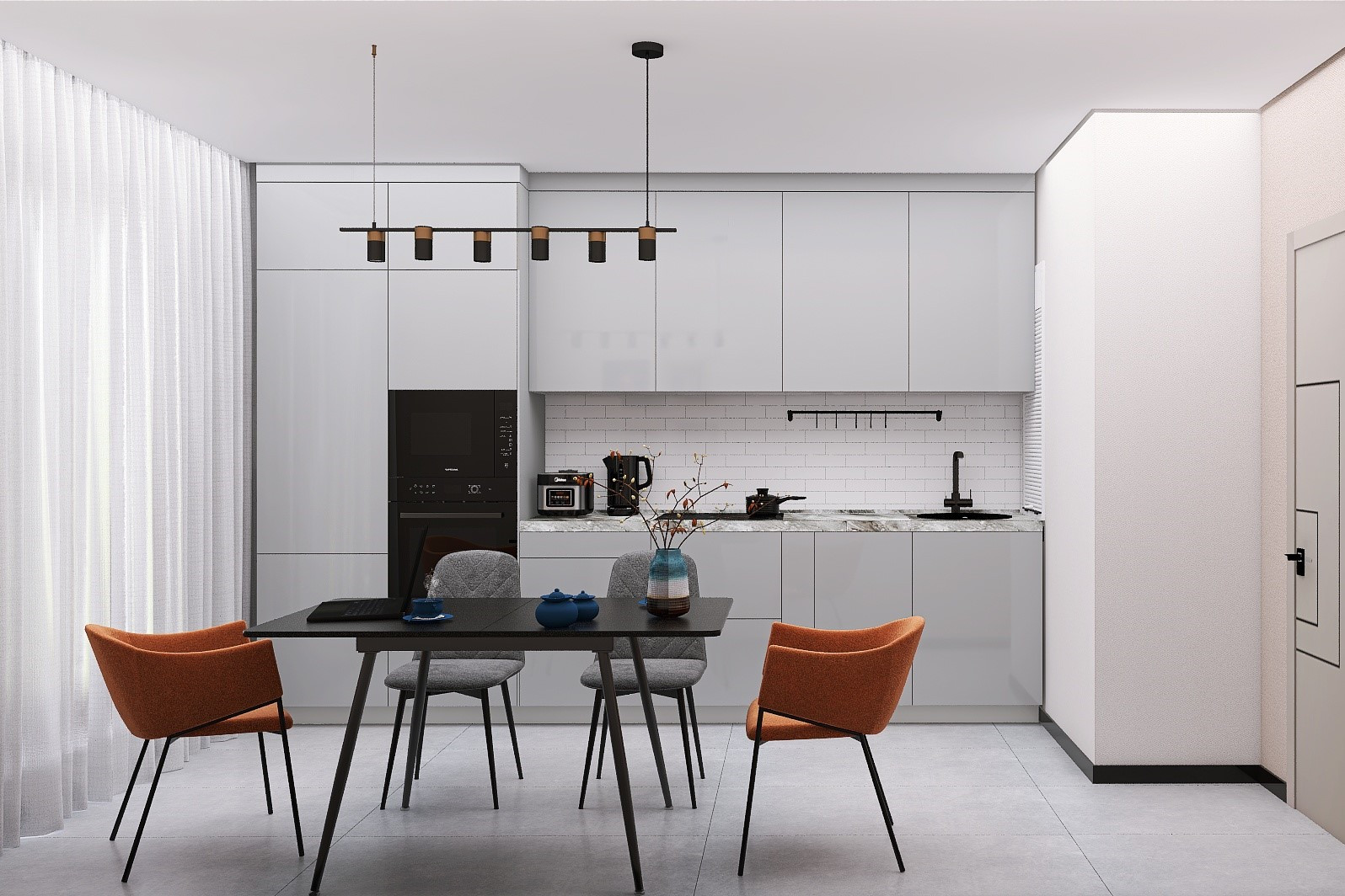 Стильная двушка для семьи из 4-х человек!