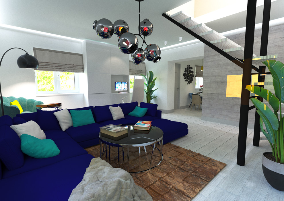 Дизайн проект кухни-гостиной