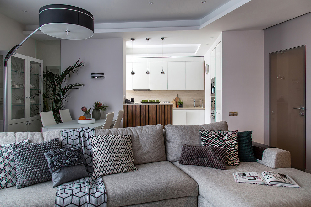 Природный дизайн - квартира в современном стиле в ЖК Мичуринский