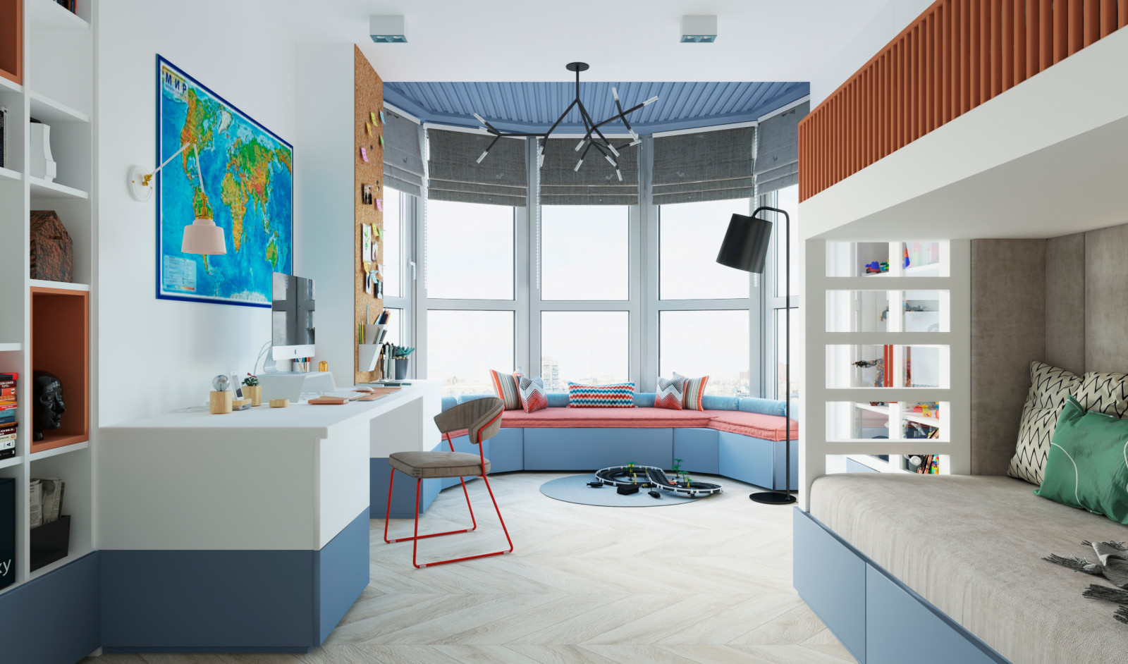 Квартира с яркими акцентами