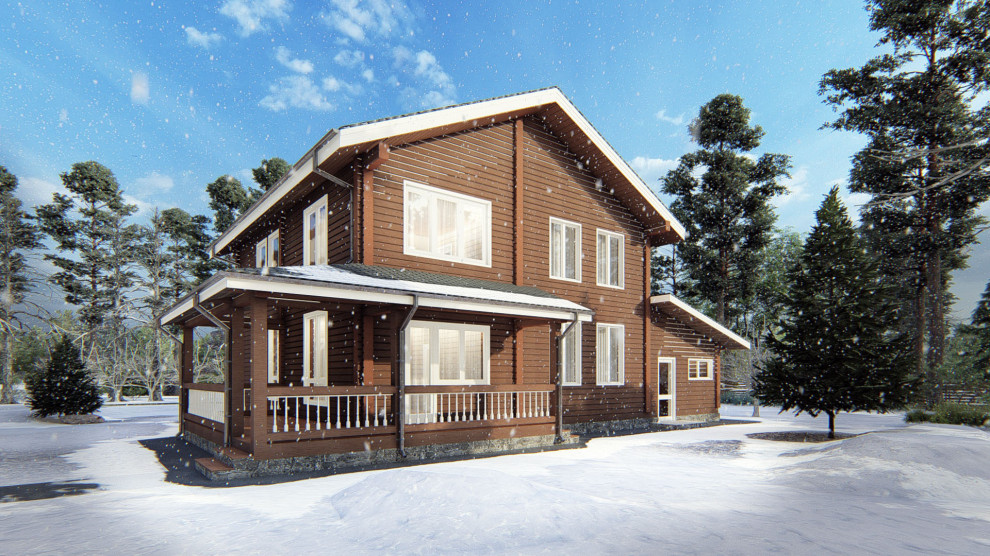 Большой дом из клееного бруса
