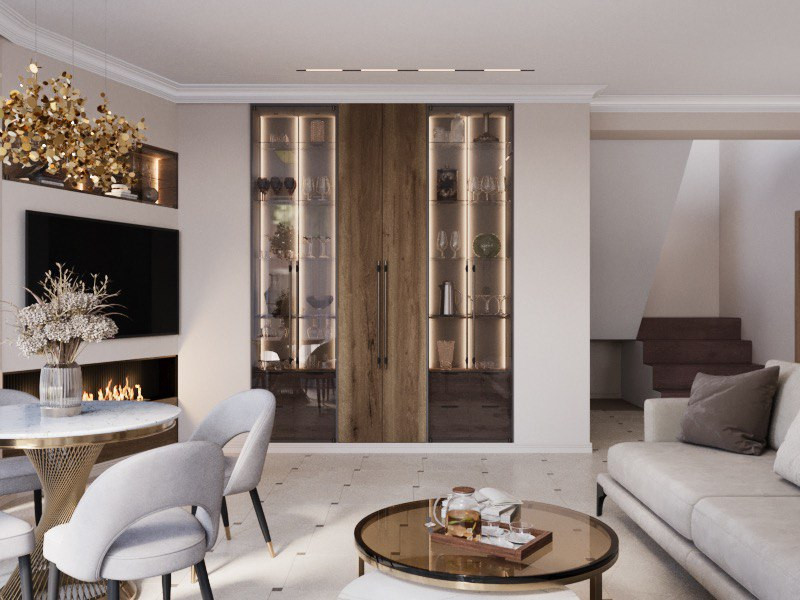 Первый этаж коттеджа