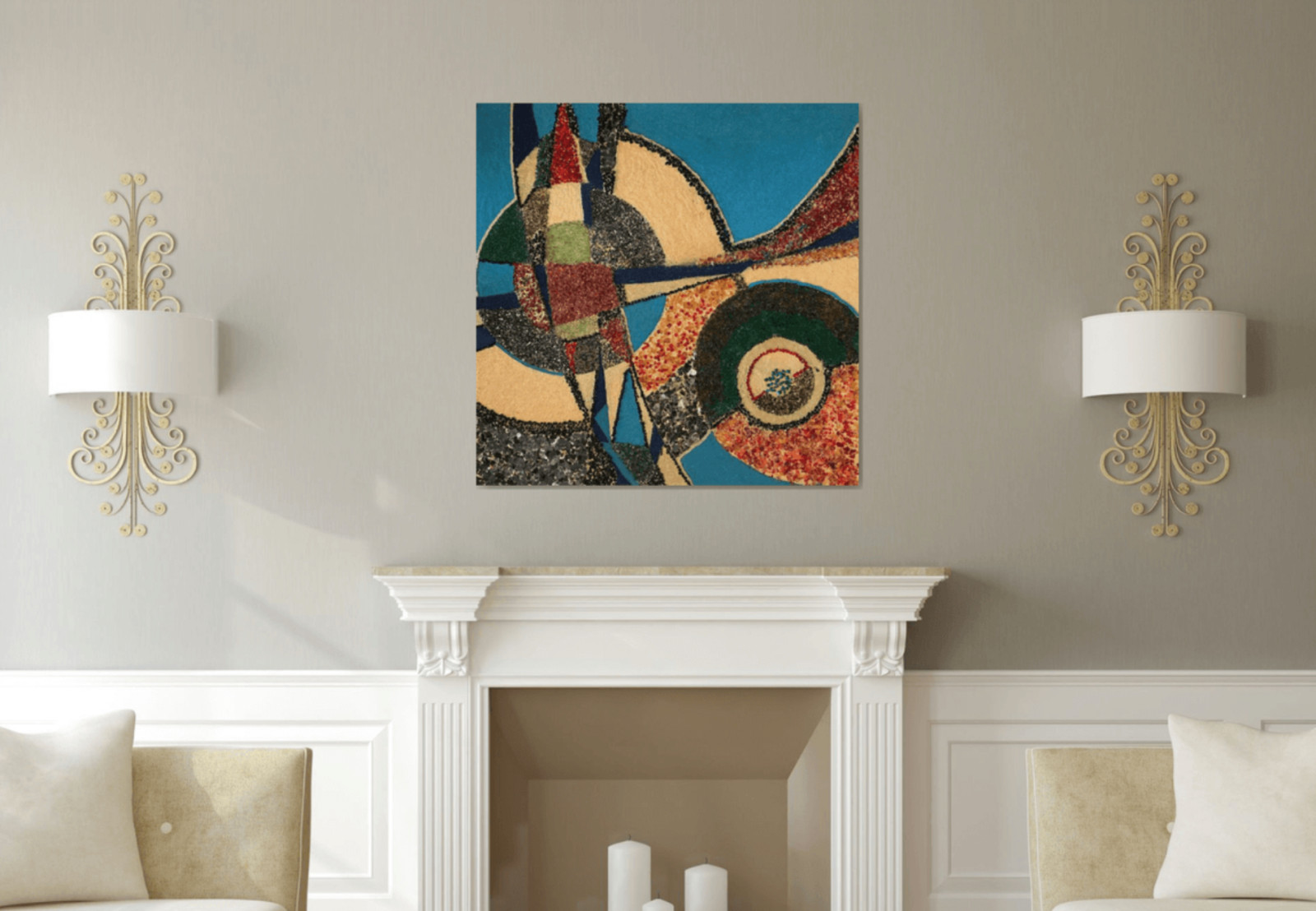 Гостиная - Дизайн интерьера - Картины художницы Дианы Маливани (1)