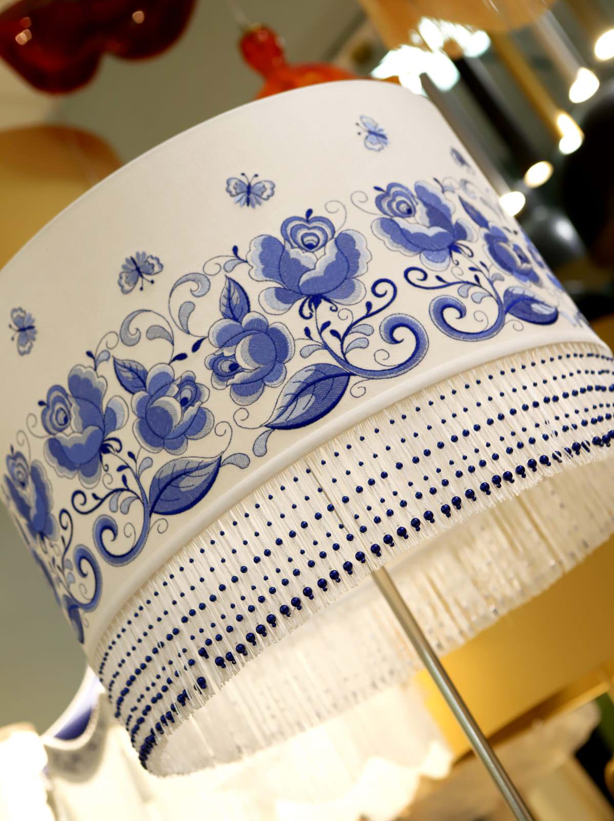 Абажуры из ткани на пластике