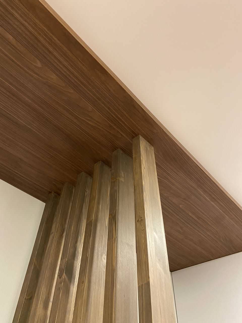 Обложка проекта: Перегородка из 6 брусков 95*40 со скрытым креплением