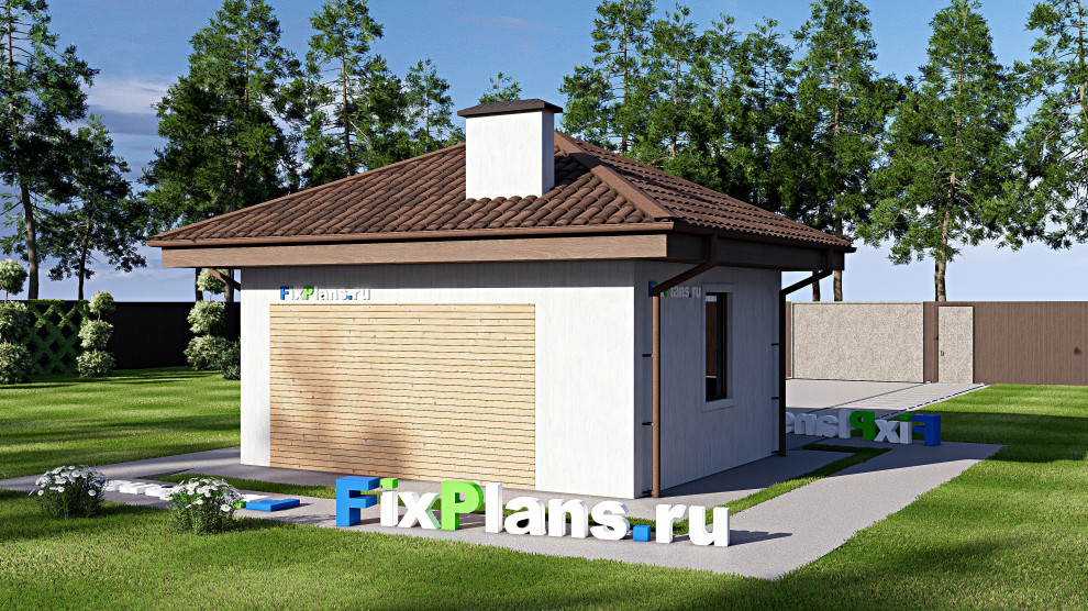 Проект одноэтажного дома 5х6м S24м2 F-17405