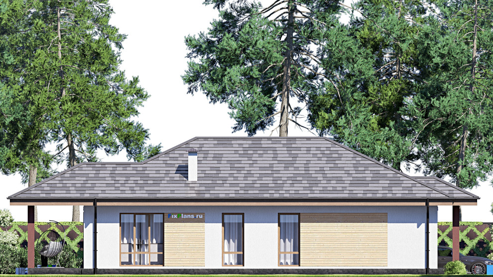 Проект одноэтажного дома 10х19м S123м2 F-18080