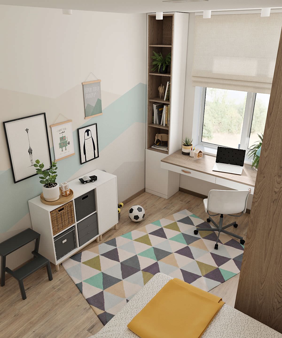 Интерьер квартиры 70 кв.м. для семьи с двумя детьми