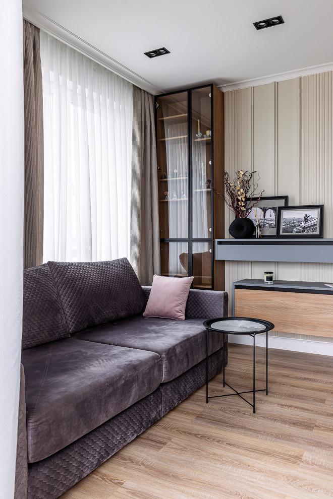 В сиреневых тонах (3-х комнатная квартира 66,7 м²)