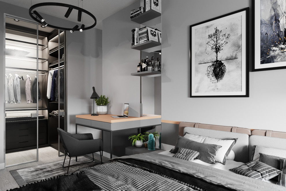 Квартира для холостяка с одной спальней и кухней-гостиной