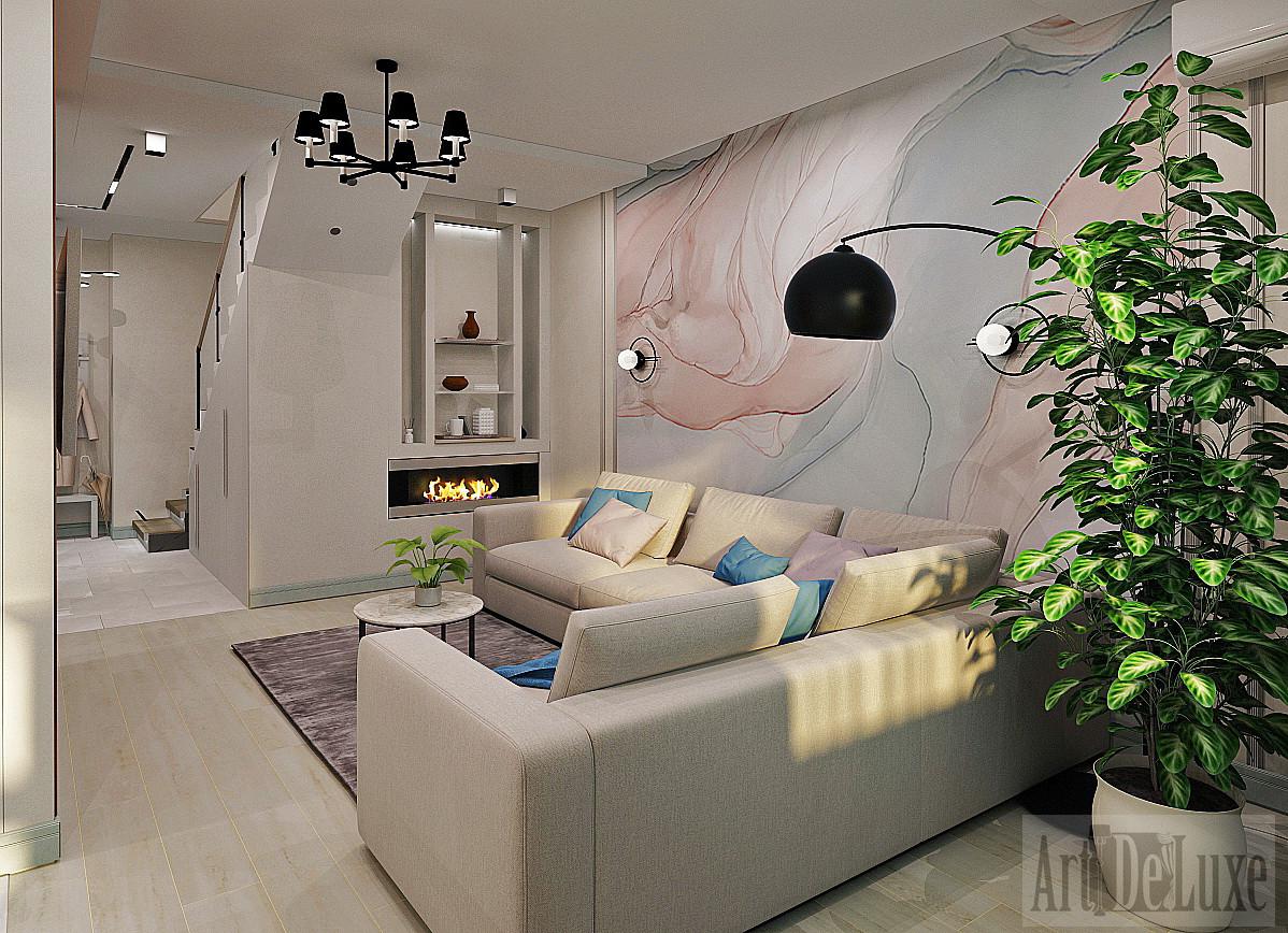 Гостиная, 2уровневая квартира, Гайдара