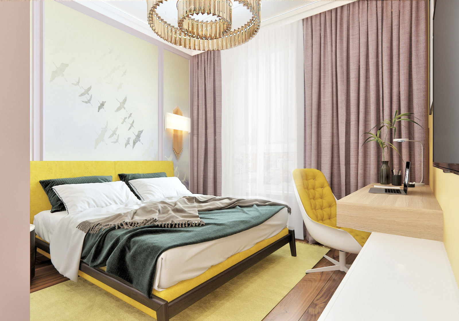 Современный интерьер в смешанном стиле.