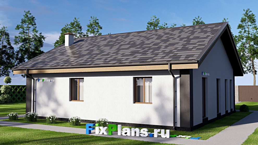Проект одноэтажного дома 14х12м S113м2 F-17819