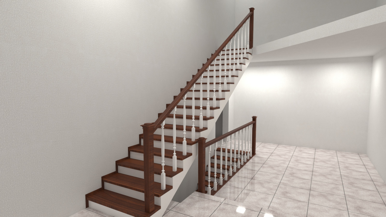 Обложка проекта: Прямая деревянная лестница