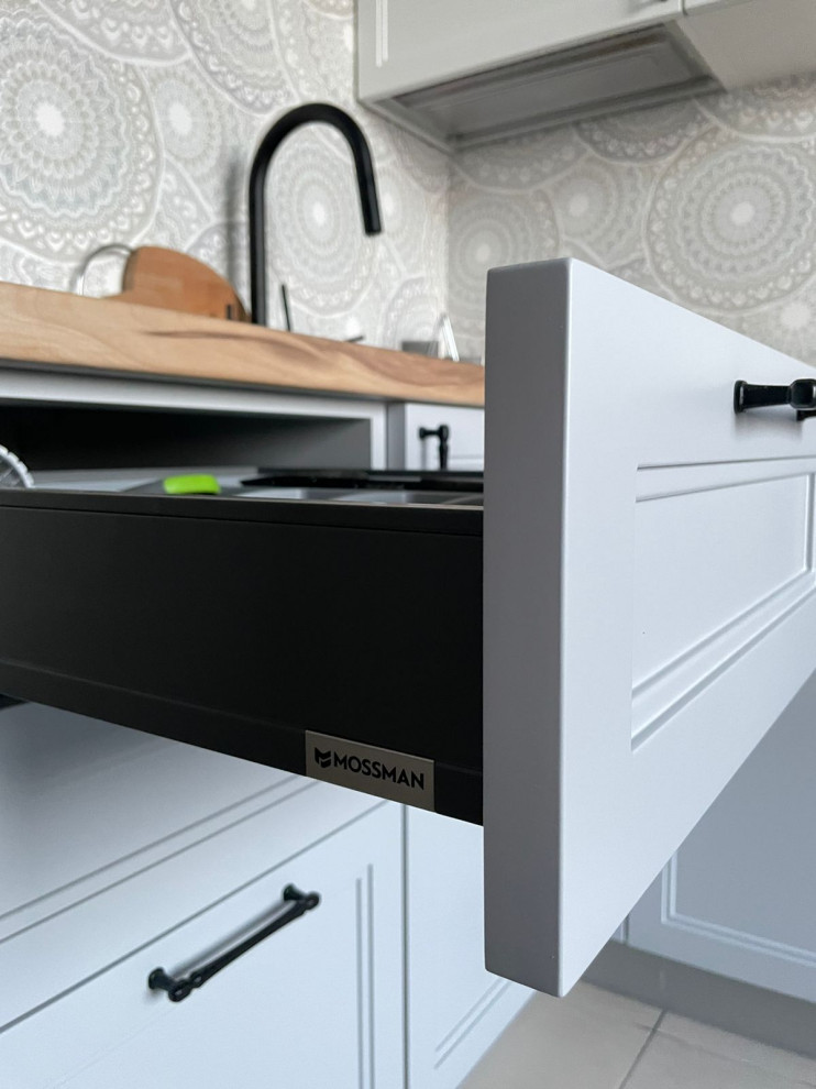 Обложка проекта: Кухонный гарнитур AVALON в сочетании серого и белого