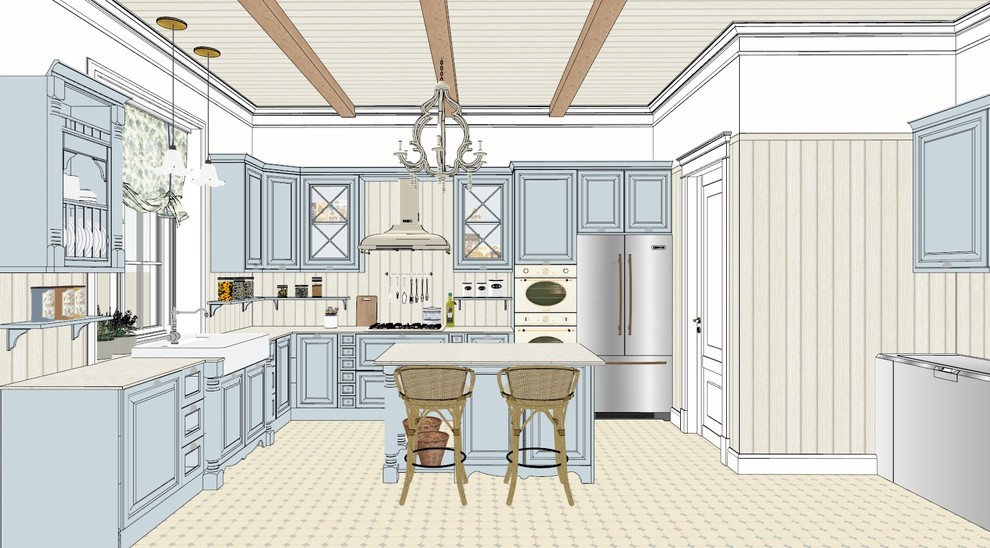 Эскизный проект летней кухни в стиле прованс