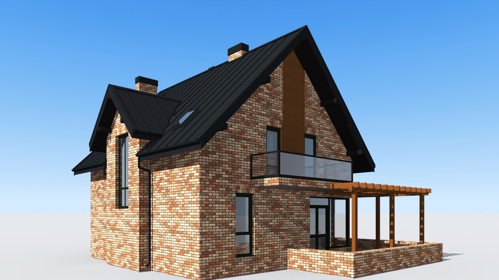 Одноэтажный дом с мансардой.