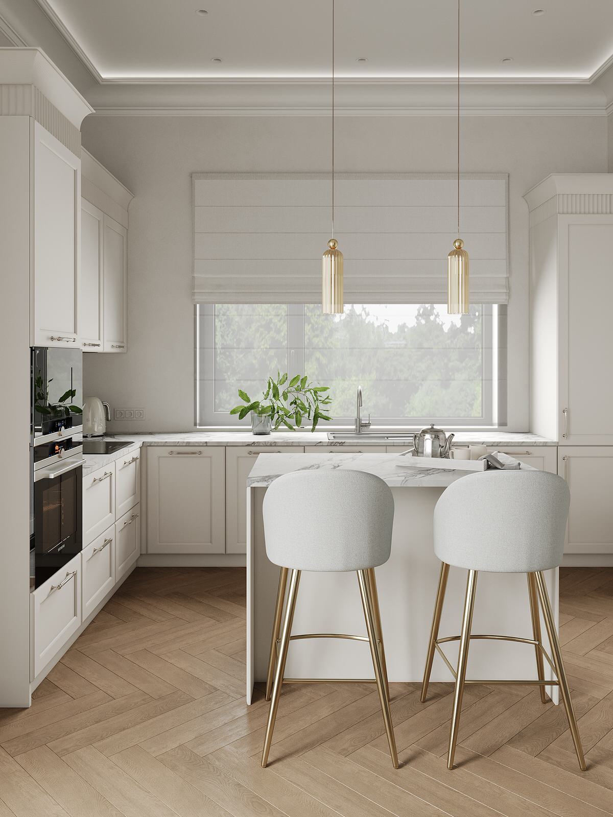 Обложка проекта: Дизайн-проект кухни-гостиной в частном доме