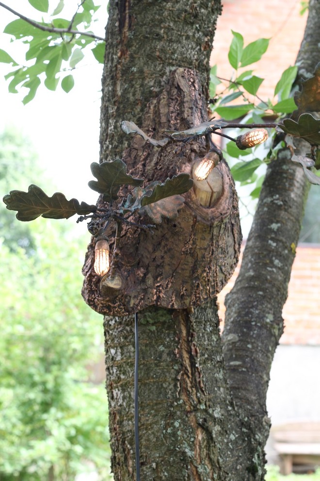 Освещение из живых цветов и растений от Натали Новак