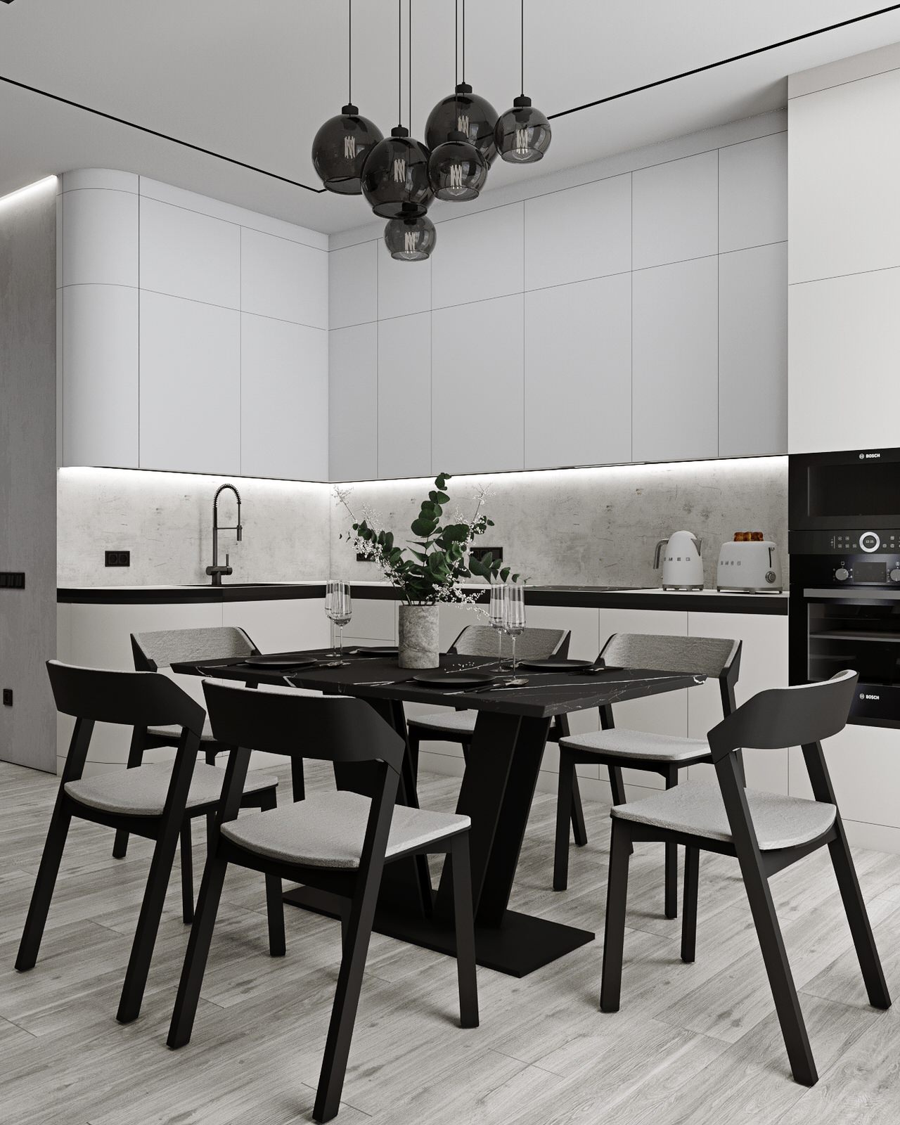 Дизайн Стильной Двухкомнатной Квартиры 74 м2 в жк Время в Москве